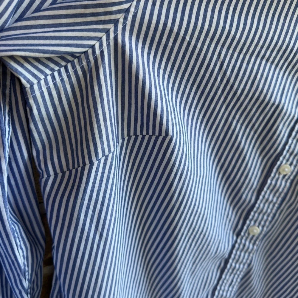 Banana Republic Blue Striped Casual Shirt